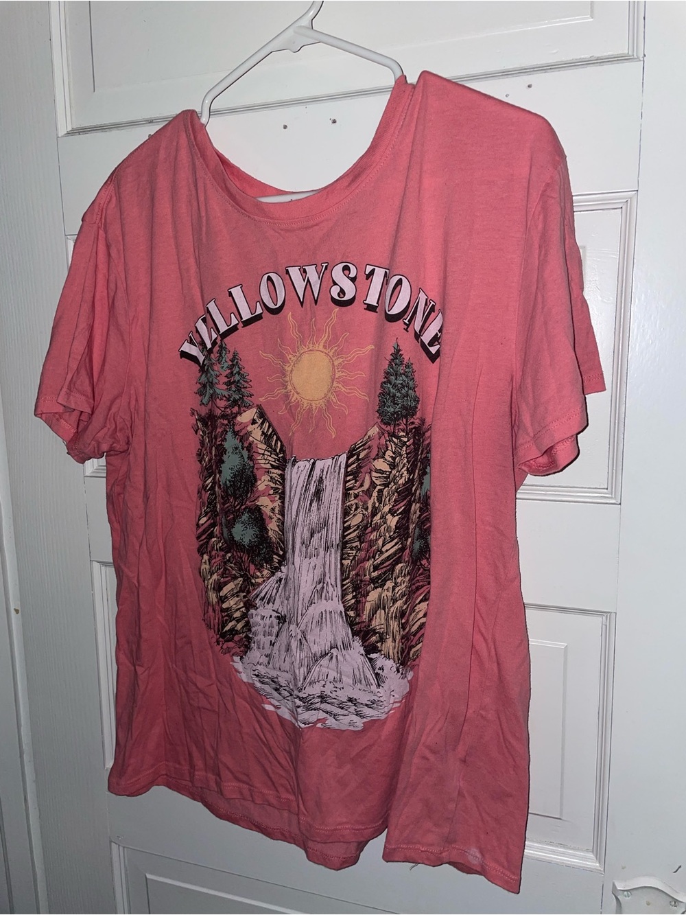 Time and Tru Coral Pink Graphic Tee